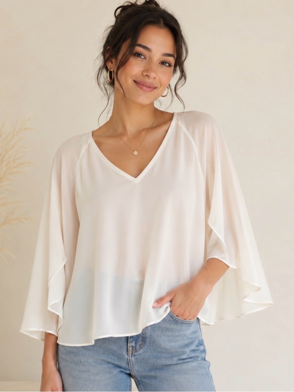 Naked Zebra Sheer Open Back Top